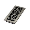 Decor Grates ADH410-NKL Art Deco Floor Register, 4x10 Inches, Brushed Nickel Finish