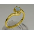 thumbnail image 2 of LBG British Made 10k Yellow Gold Real Genuine Opal Womens Engagement Ring - 33 size options - Size 8.25, 2 of 5