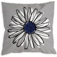 thumbnail image 2 of Blue Pillow Covers 18x18 Set of 4 Grey Decorative Throw Pillow Cover for Couch Modern Daisy Pillows Case for Living Room Cushion Bed Outdoor Navy Blue and Gray Home Decor, 2 of 6