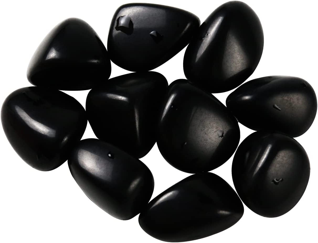 Nvzi Natural Black Obsidian Crystal Stone, Black Stones Bulk, Crystals