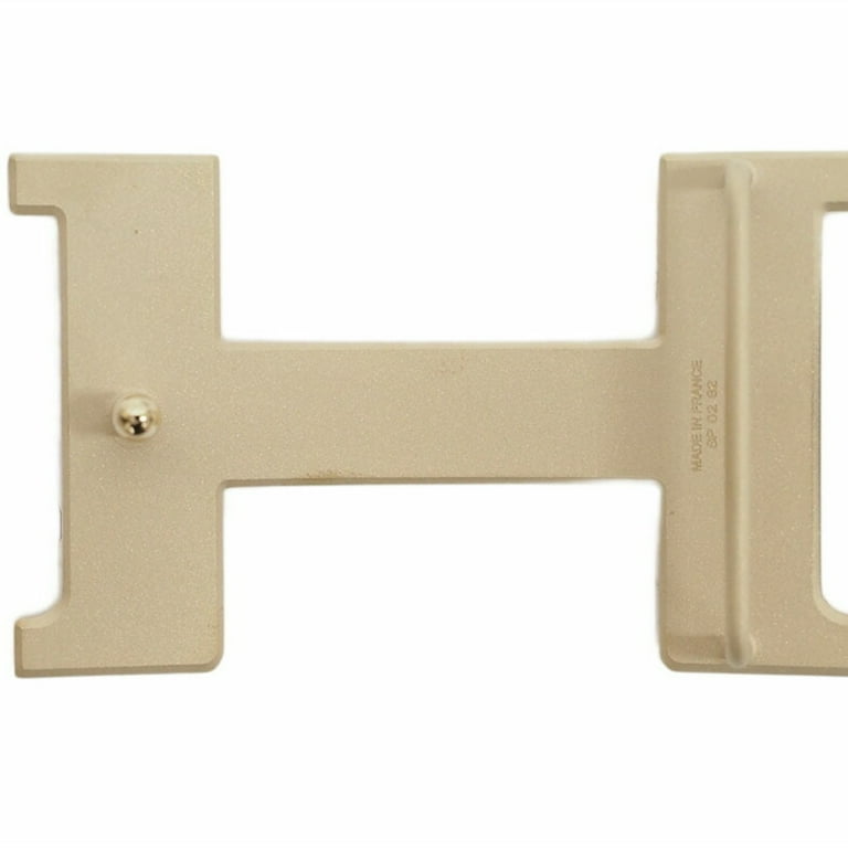 Hermes 18K Gold 'H' Buckle Reversible Belt