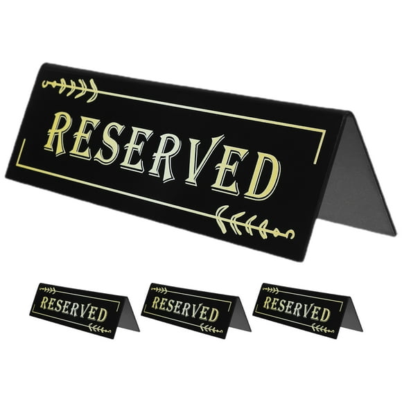 4pcs Acrylic Reserved Signs Acrylic Reserved Signs Table Reserved Signs for Wedding Restaurant