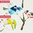 thumbnail image 3 of Polyester Oval 60 x 120 Inch Washable Reusable Waterproof Table Cloth - Watercolor Color Bird Print Table Cover for Spring/Summer Decoration, 3 of 4