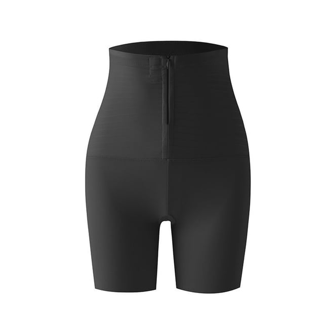 Visland High Waist Shaping Pants Zipper Buckle Closure Tummy Control Anti-exposture Safety Pants Invisible Buttock Lift Shorts Memory Cartilage Shapewear