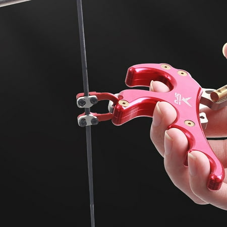 Archery D Loop Compound Bow D Ring Bowstring Release Aids Aluminum Alloy Hunting Accessories For Hunting Archery Activities Black Fangkenuo