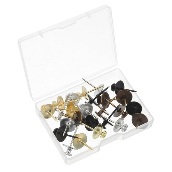 WEUVEB Zinc Alloy Push Pins Flat Thumb Tacks for Home and Office Use, Picture Hanging, 25 Pieces