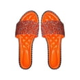 thumbnail image 1 of Crystal Slides for Women Flat Open Toe Rhinestone Sandals Slip On Sparkle Beach Slippers US Size 4.5-11.5, 1 of 3