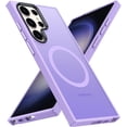 thumbnail image 1 of Entronix Heavy Duty Case For Galaxy S24 Ultra, Translucent Matte Back, Magnetic Sturdy Case, Purple, 1 of 5