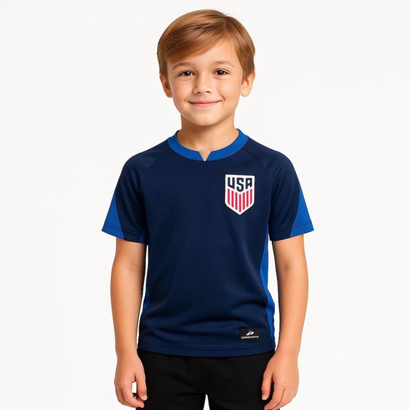Icon Sports Official Licensed US Soccer Game Day Shirts USMNT Athletic Active Training Game Tee Top |Striker, Large