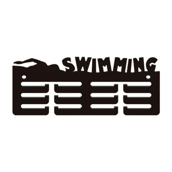 Baoblaze Medals Display Hanger Award Ribbon Organizer Wall Mounted Awards Medal Holder Medal Hanging Frame Rack for Office Living Room Swimming