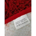 thumbnail image 5 of DaDa Bedding Burgundy Red Shaggy Soft Chenille Noodle Carpet Rug Bath Mat, 5 of 5