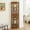Oak, variant on Jopath Display Cabinet with Glass Doors, Glass Corner Cabinet With Light, Wine Cabinet with Adjustable Glass Shelves for Living Room Cherry(Bulb Included)