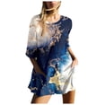 thumbnail image 1 of YDLCAFD Women Gradient Print Short Sleeve Jumpsuit Short Loose Backless Jumpsuits Rompers M, 1 of 7