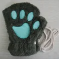 thumbnail image 1 of Guantes de gato Kawaii para mujer, mitones de felpa de pata de garra de gato, cálidos, suaves, sin dedos, gruesos, Invierno, 1 of 5