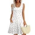thumbnail image 5 of Blczomt Casual Womens Dress Floral Summer Sundress Beach Sleeveless Loose Fit Dresses, 5 of 5