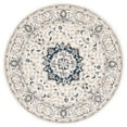 thumbnail image 5 of SAFAVIEH Micro-Loop Diamond Geometric Area Rug, Ivory/Navy, 5' x 5' Round, 5 of 10