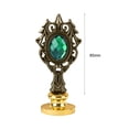thumbnail image 2 of Mango De Sello Manija de sello de columna romana de metal ornamental para invitaciones de boda (verde cobre), 2 of 7