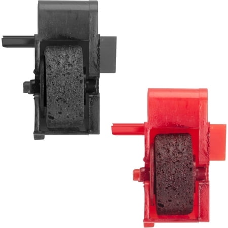 Industrias Kores Kor78br Ink Rollers, F/Calculator, 2-Pc, 2/Pk, 1 Black/1 Red