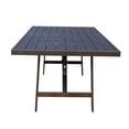 thumbnail image 5 of Benzara Noe Cast Aluminium Metal Dining Table with Grooved Top in Dark Bronze, 5 of 5