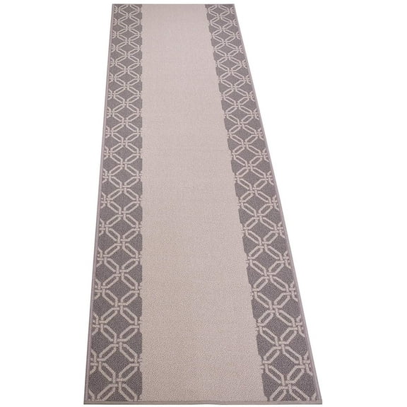 Custom Size Runner Rug Lattice Trellis Border Abstract Design Runner Rug Cut to Size Roll Runner Rugs By Feet Customize in USA Facility