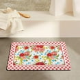 thumbnail image 3 of Flower Design Bathroom Rugs, Extra Soft and Absorbent Microfiber Pioneer Flower Woman Bath Mat, Non-Slip, Quick Dry Shaggy Bath Carpet, Suitable for Bathroom Floor, Tub, Shower 16x24 Inch, 3 of 5