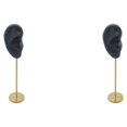 thumbnail image 3 of kurtrusly Earring Display Stand Human Ear Model Organizer Holder Showcase Stud Jewelry Right Ear Black Height: 18cm 2Set, 3 of 6