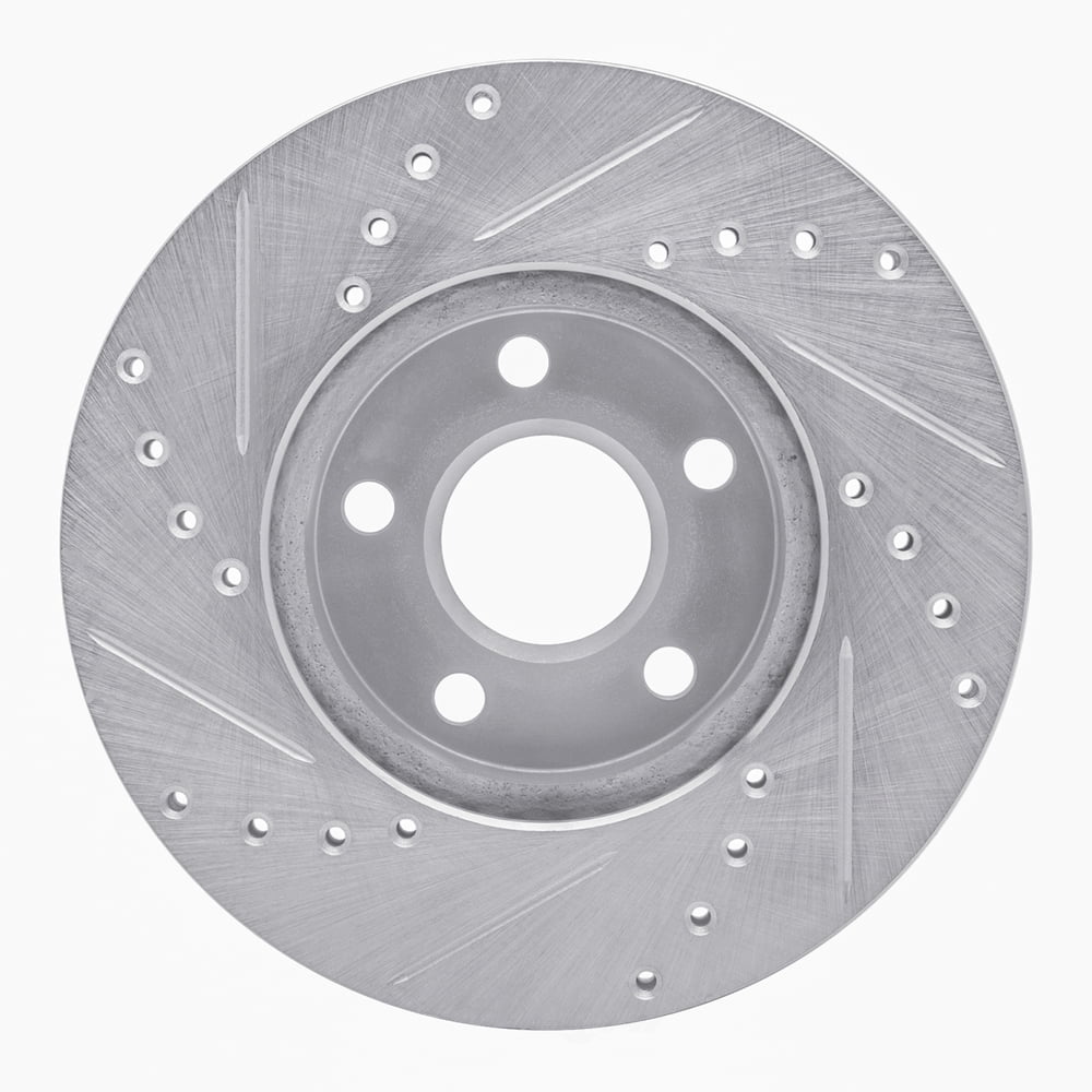 Dynamic Friction Company 631-52007R DFC Brake Rotor - Drilled And Slotted - Silver