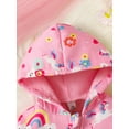 thumbnail image 4 of Infant Baby Girls Clothes Baby Girls Coat Girls Long Sleeve Unicorn Print Hooded Jacket Pink 6-9 Months, 4 of 6