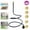 Black, variant on Standing Misters for Outside Patio,Portable Misting Cooling System with 3 Directional Nozzles,76" Flexible Water Mister for Outdoor Cooling, Backyard, Garden, Pool, Bird Bath, Tanning and Pets
