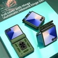thumbnail image 6 of Dteck for Samsung Galaxy Z Flip 7 Armor Case with Magnetic Ring Kickstand and Built-in Hinge Protection, Heavy Duty Shockproof Protective Cover for Samsung Z Flip 7, Green, 6 of 6