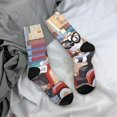 thumbnail image 5 of Masiiu Bluey Pattern Adult Crew Socks, Breathable Color-Block Mid-Calf Socks, Comfortable for Daily Wear and Sports, 5 of 6