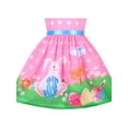 thumbnail image 5 of Girls Dress 2 Piece Bag Easter Bunny Egg Hunting Pink Holiday 7-8 Years, 5 of 9