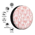 thumbnail image 4 of Sikiie Cute Rabbit Carrot PVC Leather Spare Tire Wheel Cover Spare Tire Cover, for Car Truck SUV Camper Trailer Universal Fit(14-17in)-15 inch, 4 of 6