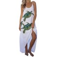 thumbnail image 2 of Lenago Robes Grande Taille pour Femmes 2023 Invitée de Mariage Robe d'Été Décontractée Sans Manches pour Femme Robe Ample à Bretelles Rondes Robe de Plage Robes Maxi Bohèmes Robes d'Été de Plage en Liquidation, 2 of 5