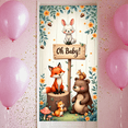 thumbnail image 6 of Cartoon Animals Banner Baby Shower Woodland Theme Cute Design Forest Creatures for Baby Shower Nursery Decor Kids Room, 6 of 7