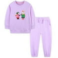thumbnail image 2 of Kogui Girls 2 Piece Outfits Girls Clothes Set Shirt Top and Pants Kids 3 Piece Outfits for School Casual Size 7-8 (Purple,7-8 Years), 2 of 7