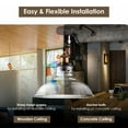 thumbnail image 2 of DELight Hanging Flashlight Shaped Mouth-blown Transparent Glass Shade Vintage Pendent Fixture for Ceiling Lamp Lighting, 2 of 9
