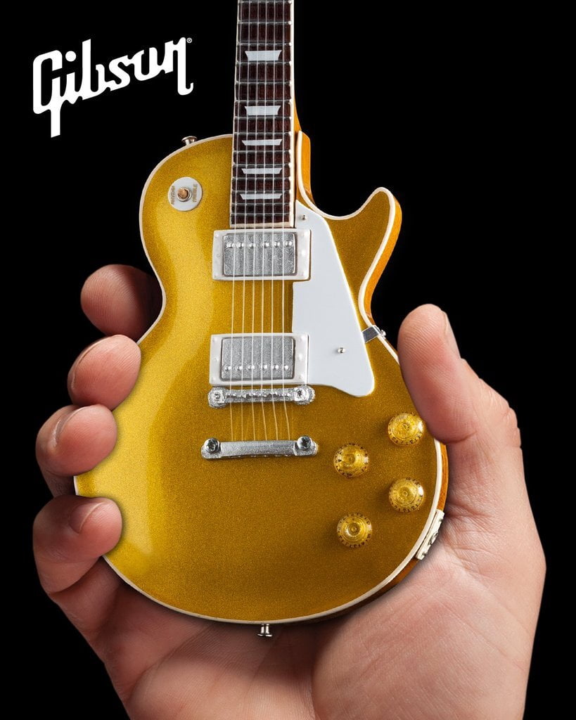 Gibson 1957 Les Paul Gold Top Mini Guitar Replica Collectible, Axe Heaven, Gifts
