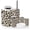 Color 2, variant on Bathroom Accessory Set 6 Piece with animal print Zebra ornament Seamless Toothbrush Holder, Soap Dispenser, Soap Dish, Trash Can with Lid, Toothbrush Cup, Toilet Brush Holder