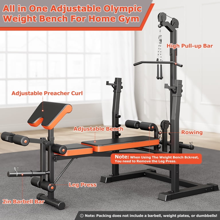 GIKPAL, Multi-Function Weight Bench, 800lbs, Full Body Workout