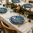 thumbnail image 4 of 50Pcs Christmas Paper Plates - 7 & 9 Inch Blue Holiday Party Disposable Plates Decorative Dinner Dessert Plates for Christmas Party Tableware Supplies Table Decor, 4 of 7