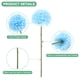 thumbnail image 2 of Uxcell 6 paquetes de flores de bola de crisantemo artificial de 11 pulgadas, ramos de crisantemo de seda para el hogar, azul claro, 2 of 6