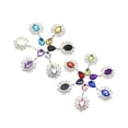 thumbnail image 1 of 10 Uds Broche de aleación de imitación botones colgantes colorido Flatback Charms adorno para manualidades DIY fabricación de joyas Soledad Espalda plana de diamantes de imitación, 1 of 10