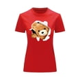 thumbnail image 1 of Playera Blusa Con Impresion De Oso Saliendo Del Pecho Ropa Para Mujer Color Rojo Talla Mediana Marca Emil SaEs, 1 of 4