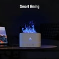 thumbnail image 4 of Durcord 2 in 1 Essential Oil Diffuser Humidifier with 7 Colors, Cool Mist Humidifiers for Home with Flame Effect, Auto Shut-off and Definite Time,150 sq.ft , White, 4 of 7