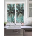 thumbnail image 2 of Window Privacy Film Boho Coastal Tree Stained Glass Window Film Decorative Sun Block Window Cover Ocean Vintage Tropical Plant Flower Window Clings Static Adhesive Sticker for Bathroom 17.7"x39.3", 2 of 7
