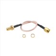 thumbnail image 1 of SMA macho a tuerca hembra Bulkhead Crimp RG316 coaxial cable puente Pigtail 15cm, 1 of 5