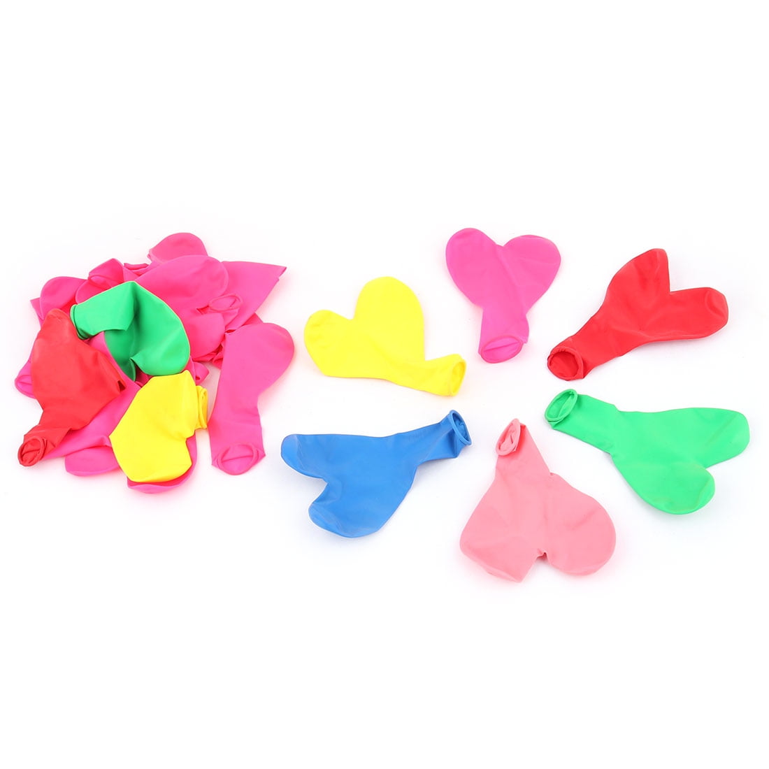 Unique Bargains Heart Shaped Multicolor Latex Balloon Ornament 20 Pcs