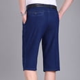 thumbnail image 7 of IROINNID On Sale Bermuda for Men Mid-length Pants Zipper Elastic Slim Denim Shorts,Black, 7 of 7