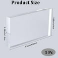 thumbnail image 2 of Rectangle Acrylic Risers Transparent Display Stand Clear Block Polished Decorative Jewelry Ring Ball Showcase Base Pedestal for Photography Props Collection 5.9 x 3 x 0.6 Inch, 2 of 9